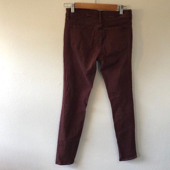 Madewell Skinny Skinny Pants in Maroon Size 27 - Picture 4 of 4